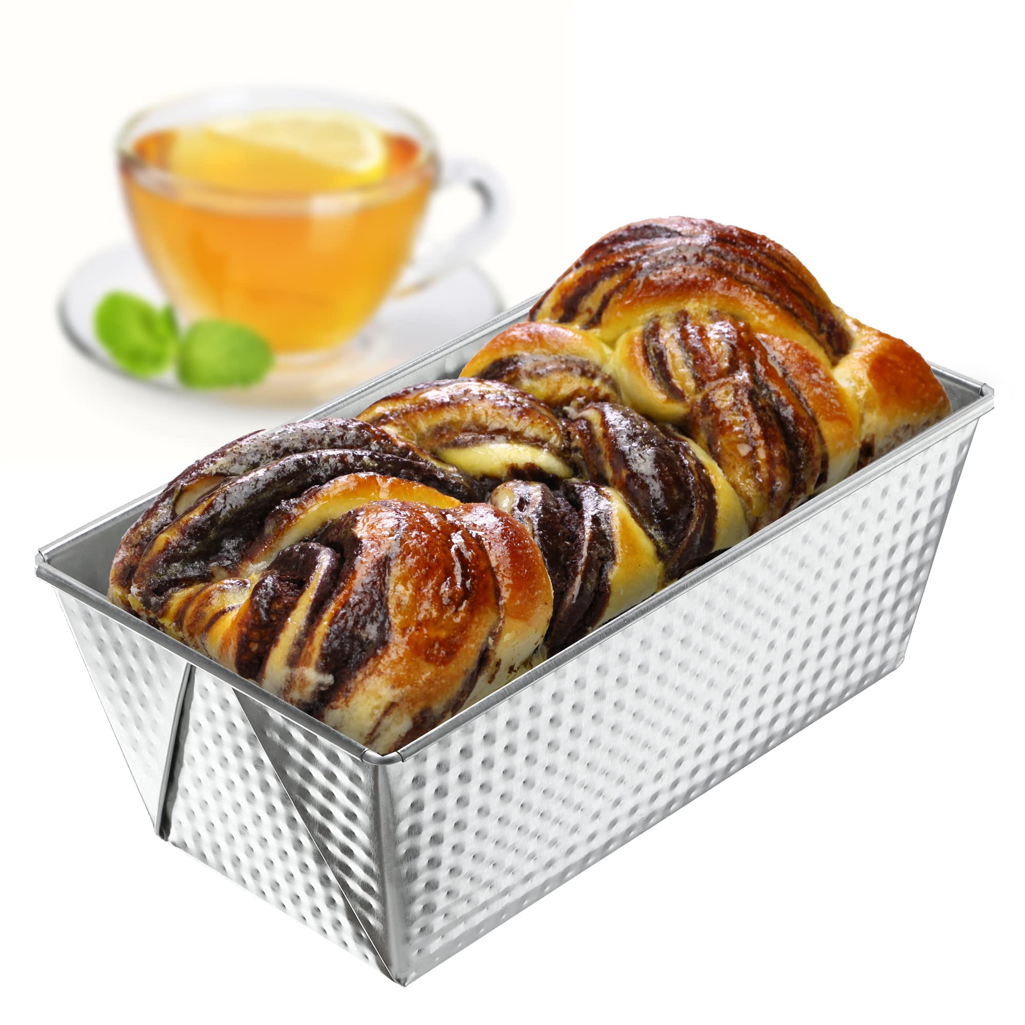 KADAX Baking Tin, Non-Stick Coated Sheet Metal Loaf Tin, Oblong Baking Tray in Various Sizes, Oven Narrow Loaf Pan for Bread, Brownie (20.5 x 12cm, Silver)