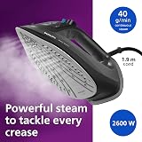 Philips 3000 Series Steam Iron 2600W 40 g/min 200 g boost Ceramic Soleplate view 3