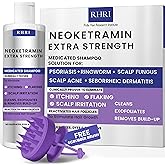 Anti Fungal Shampoo for Men & Women | Anti Dandruff, Medicated, Folliculitis Shampoo for Dry Scalp, Psoriasis, Ringworm | for Itchy, Flaky & Irritated Scalp | No Paraben & Sulphate | w/Scrubber Brush