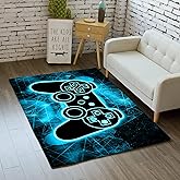 Gaming Rug - Video Game Area Rugs for Boys Teens Gamer Rug for Boys Room Gamer Controller Gamepad Pattern Carpet Floor Mat Bathroom Mat for Livingroom