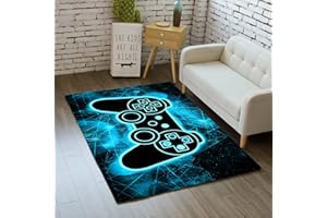 BATATADOCE Gaming Rug - Video Game Area Rugs for Boys Teens Gamer Rug for Boys Room Gamer Controller Gamepad Pattern Carpet Floor Mat Bathroom Mat for Livingroom