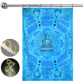 Amazon De Gemsandcraft Meditations Vorhang Mit Buddha Motiv Fur