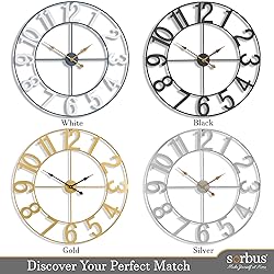 Sorbus Large Wall Clock for Living Room Decor
