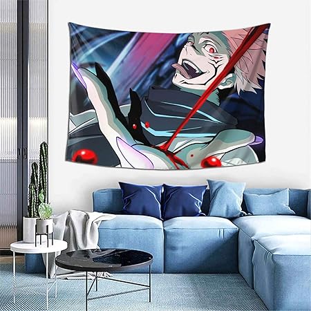 Amazon Co Jp 呪術廻戦 タペストリー 壁掛け 人気 アニメ キャラ カッコイイ 個性 おしゃれ 布ポスター 壁飾り 部屋飾り 寝室 壁アート 周辺グッズ 萌えグッズ 誕生日 プレゼント ギフト 152cm 102cm Generic