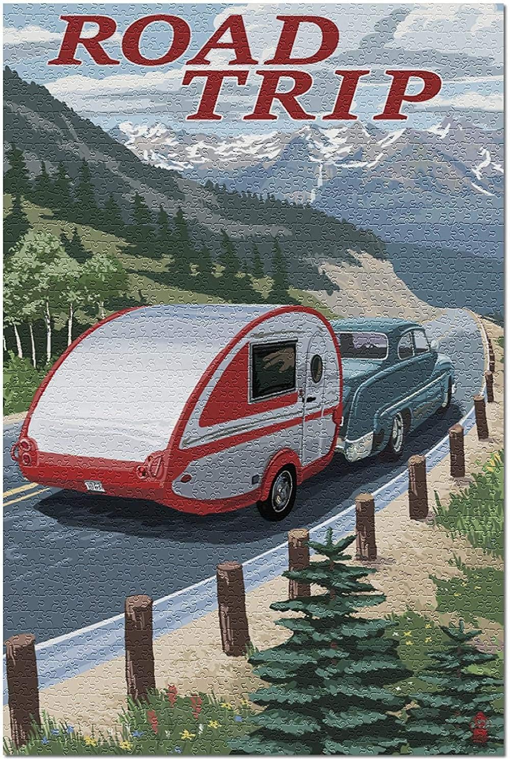 YYTOOF New Road Trip - National Park WPA Sentiment (Premium 1000 Piece Jigsaw Puzzle for Adults 20x30 Made in USA!)
