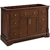 Signature Hardware 484240 Claudia 48" Single Basin Vanity Set with Mahogany Cabinet - Less Vanity Top