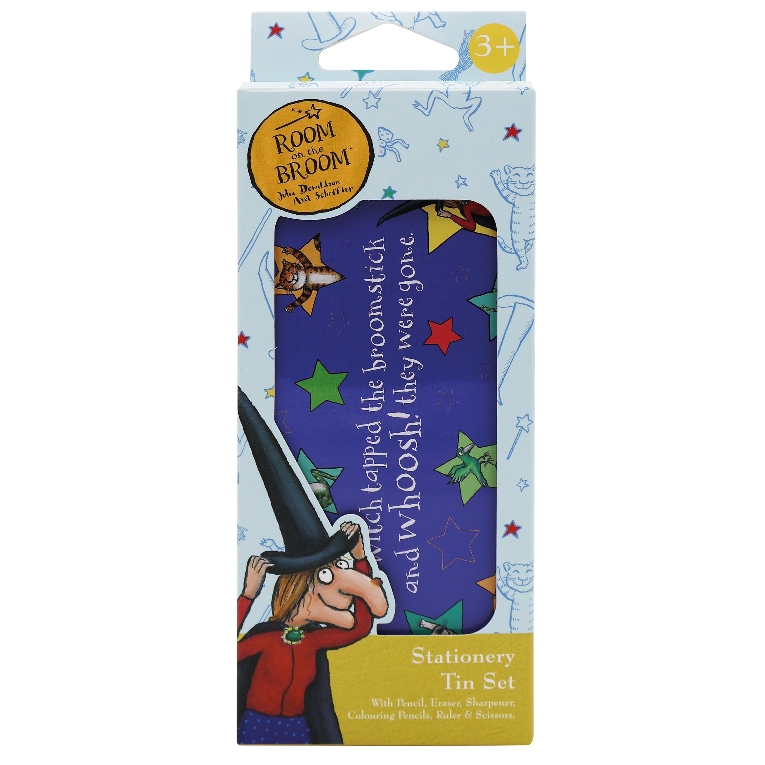 Room on the Broom Children's Stationery Tin Set by Robert Frederick - For Ages 3 to 8 Years