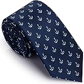 HAWSON Fun Ties for Men, Novelty Semi-formal Themed Woven Jacquard Necktie, Nautical Holiday Party Gift