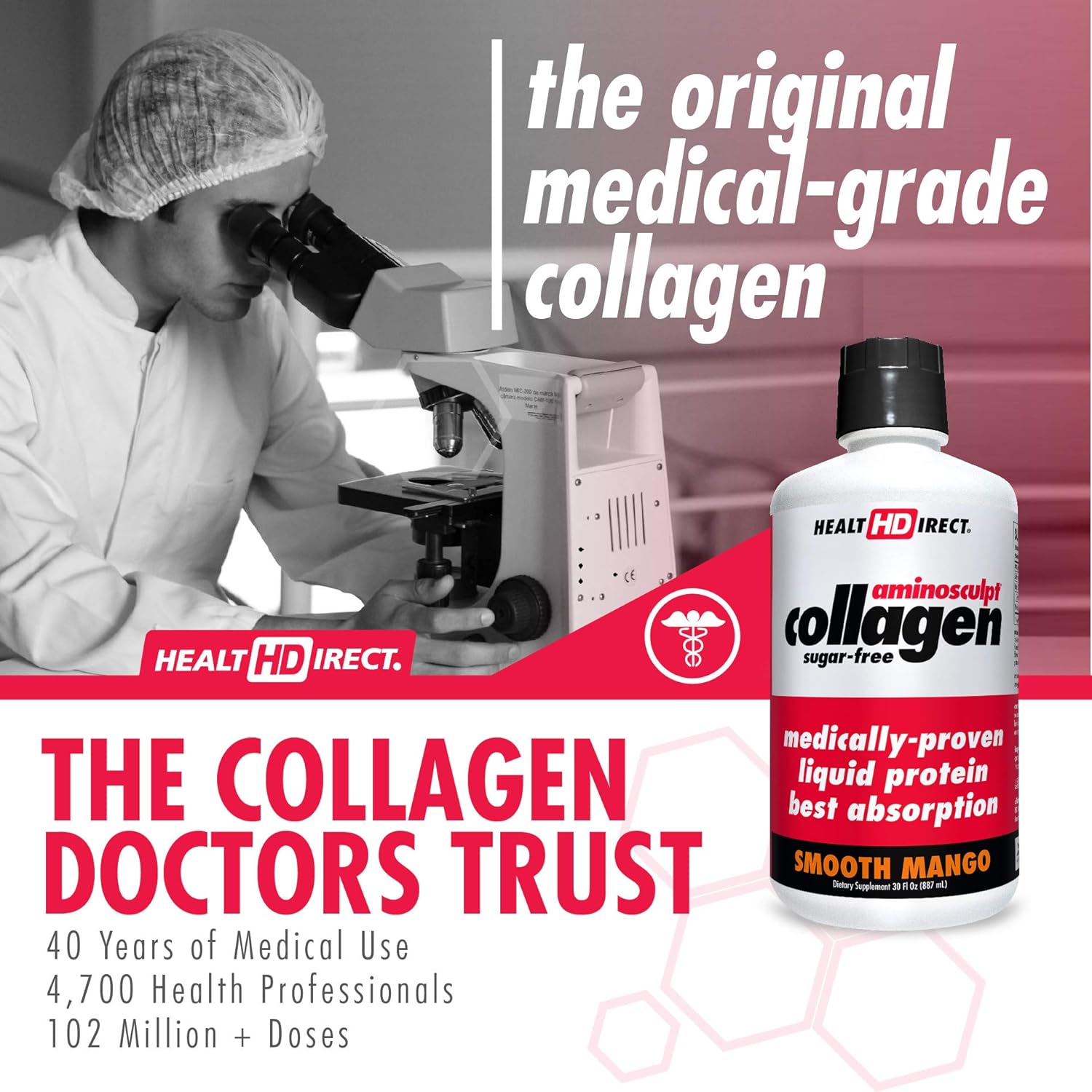Medical-Grade Liquid Collagen Supplement | AminoSculpt Sugar-Free | 30 Fl Oz | Smooth Mango | Burn Fat | Recovery | Good for Joints, Bones, and Sleep | Better Hair, Skin and Nails: Health & Personal Care