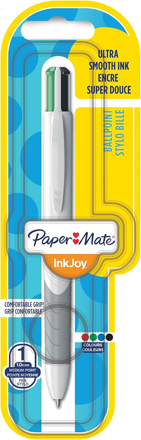 Papermate InkJoy Quatro 4-Colour 1.0 mm Medium Tip Retractable Ball Pen - Assorted Standard Colours