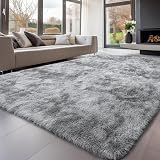 Sour Lemon Large 240x340 cm Grey Shaggy Rug Soft Non Slip Floor Carpet