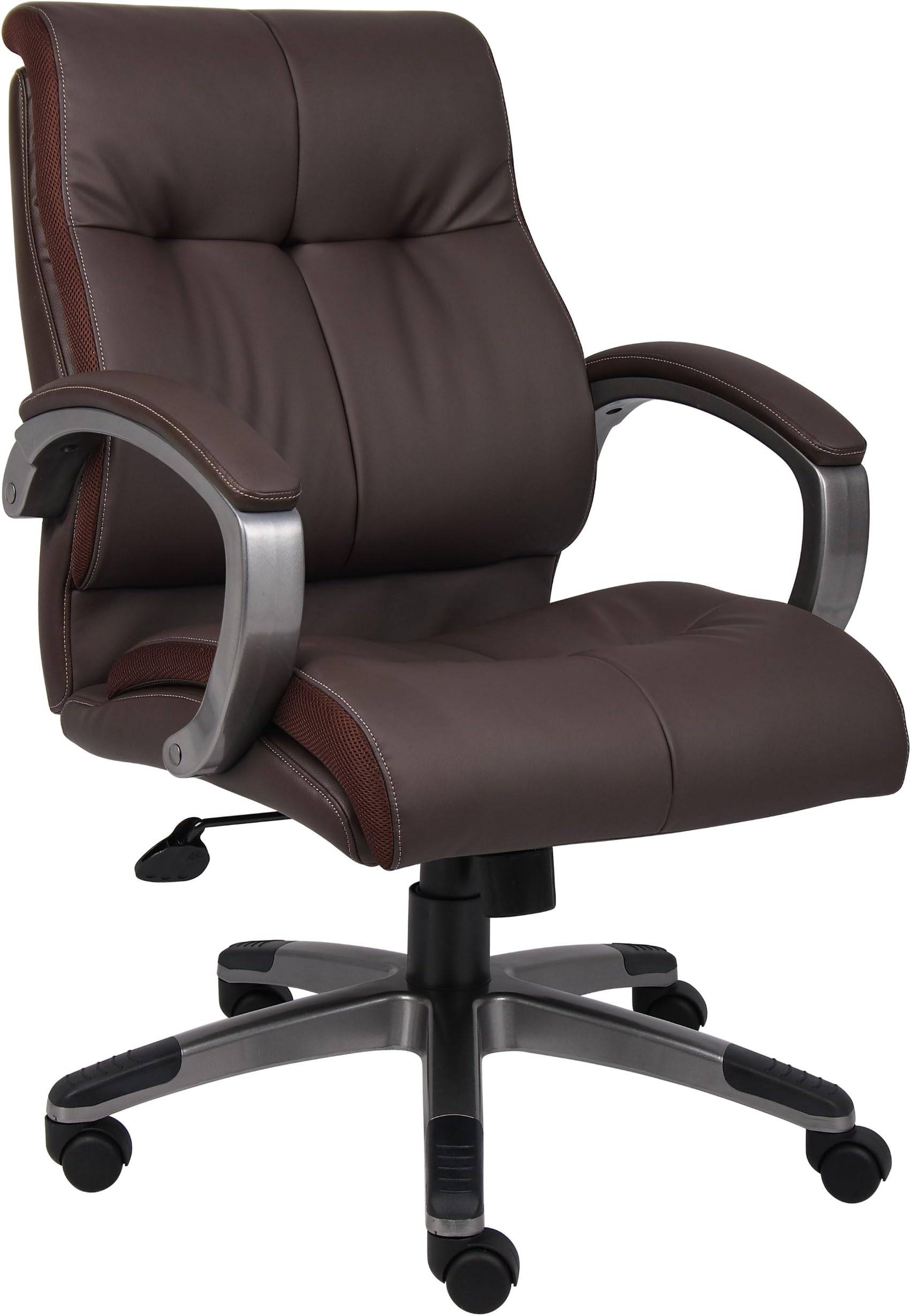 Boss Office ProductsDouble Plush Mid Back Executive Chair in Brown
