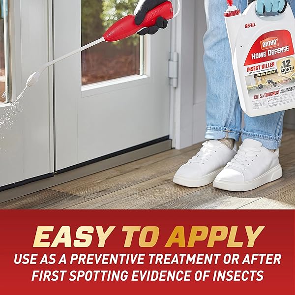 ORTHO HOME DEFENSE INSECT KILLER FOR INDOOR AND PERIMETER REFILL2, CONTROLS ANTS, ROACHES, SPIDERS AND MORE, 1 GAL