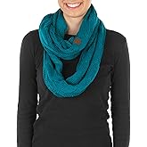 Funky Junque Infinity Scarf for Women – Oversized Chunky Cable Knit Warm Winter Women's Infinity Neck Scarves Circle Wrap