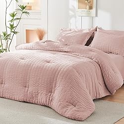 HYMOKEGE Rose Gold Full Size Comforter Sets