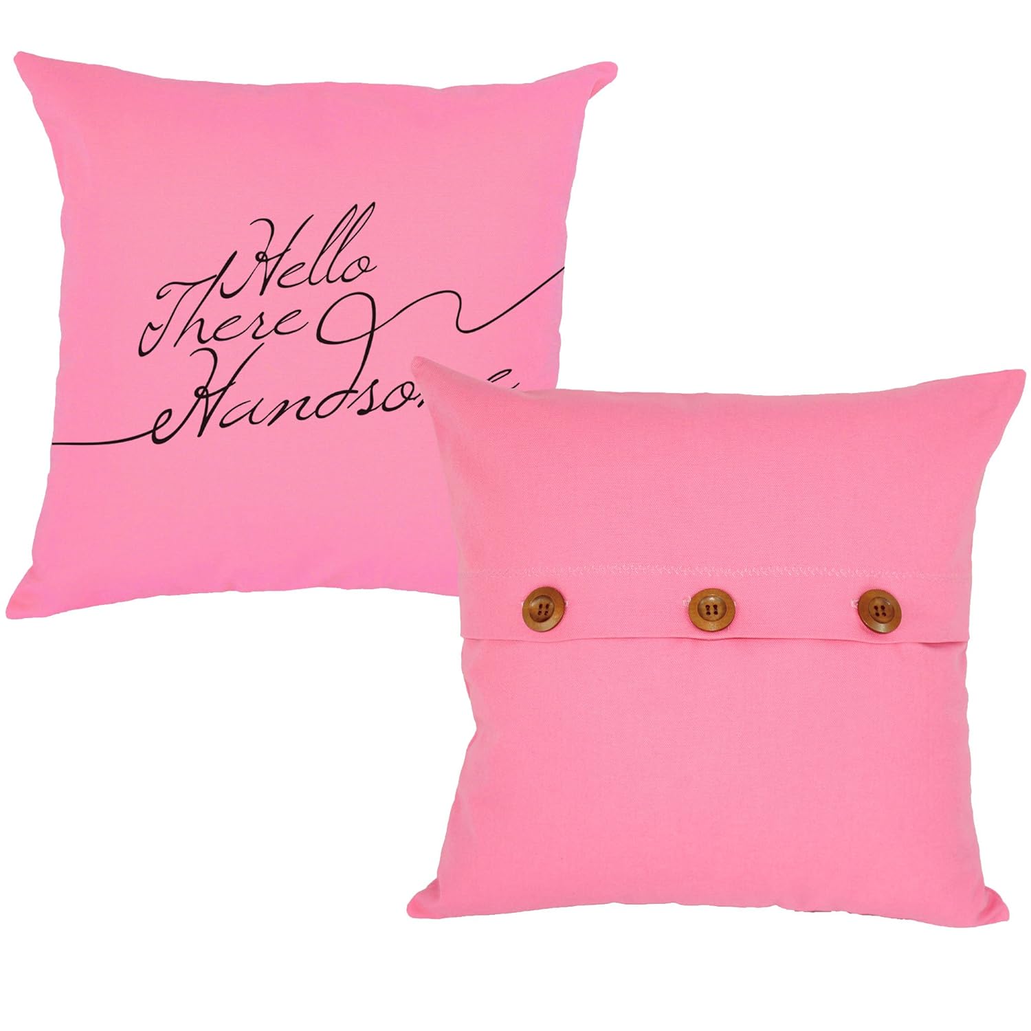 Hello Handsome Pink Indoor 20x20 Inches Covers And Pillows