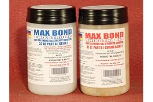 THE EPOXY EXPERTS, MAX EPOXY SYSTEMS MAX Bond THIXOTROPIC Industrial Grade Non Flowing Epoxy - 1/2 Gallon Kit - Structural Adhesive - High Strength Bonding - Marine Grade - FDA Compliant Adhesive - Waterproof - Vertical Application