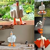 HXTNool Middle Finger Duck Statue Pink Resin Funny Novelty Desk Shelf Art Decor view 6