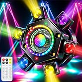 180W Moving Head DJ Lights, 8-in-1 Disco Lights with RGBW Halo Ring | 6-Arm Beam 540-Degree Pan 180-Degree Tilt, Support DMX512 26CH, 5 Control Modes, Party Lights for DJ Booth Club Bar Disco