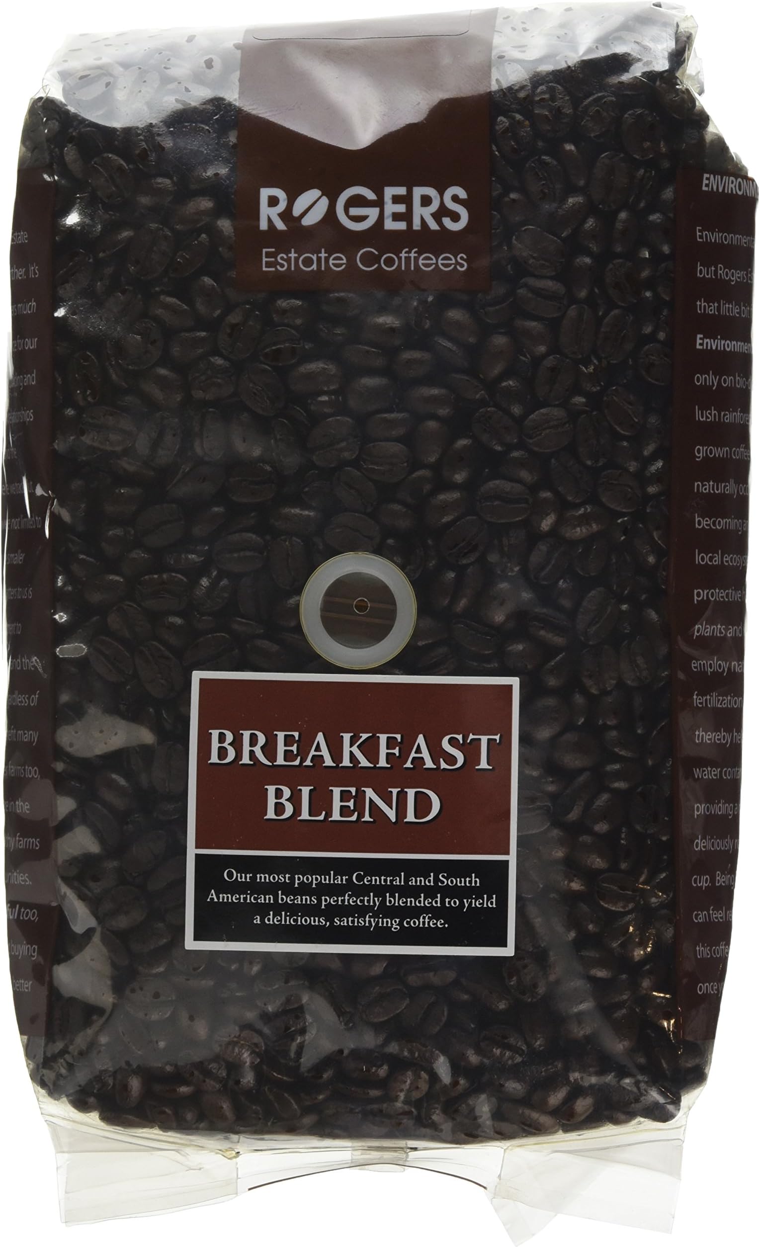 Rogers Estate Coffees Breakfast Blend Whole Bean Coffee 908 g