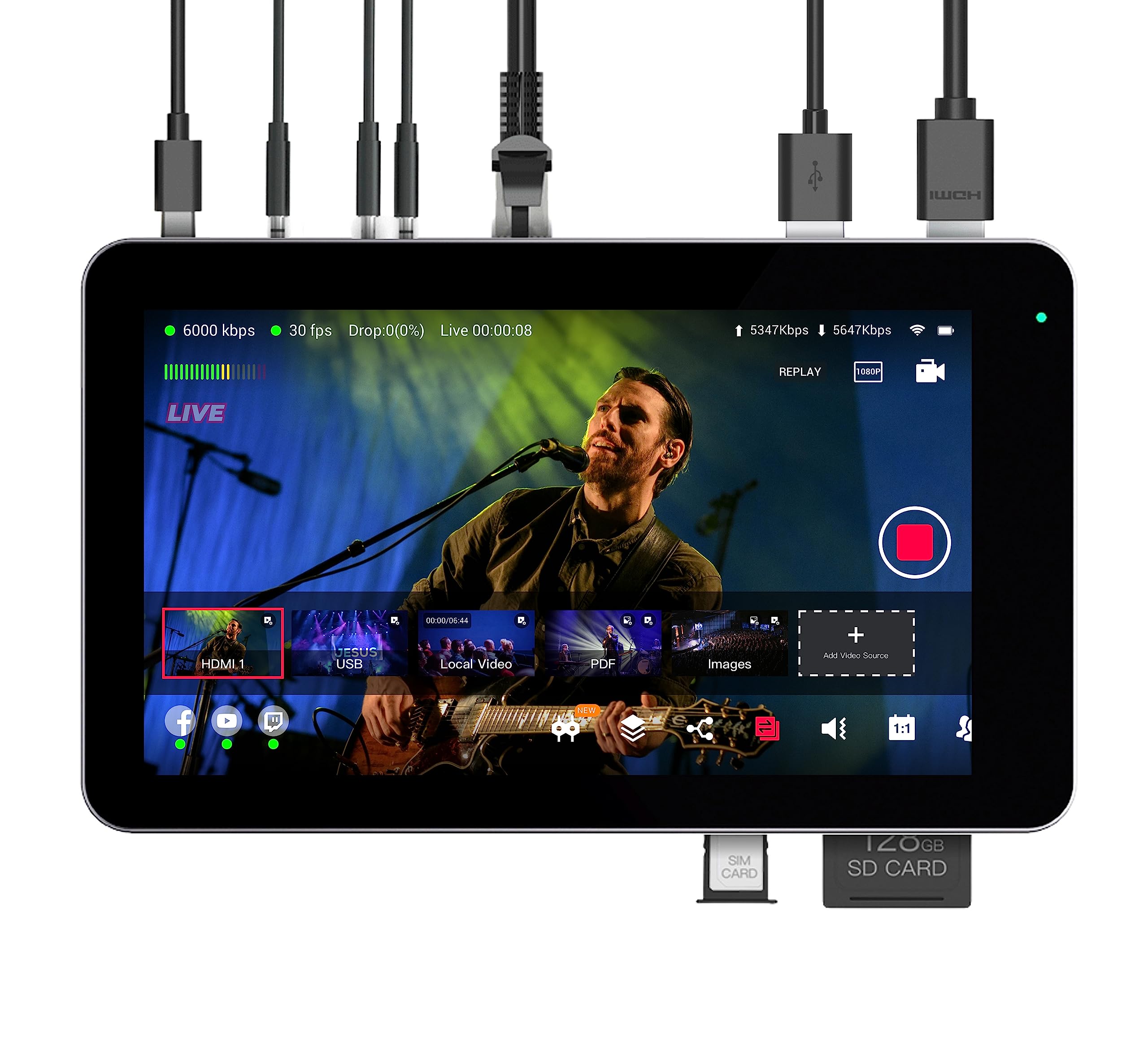 YoLoLiv YoloBox Mini, All-in-one Portable Multi-Camera Live Streaming Equipment (USA, Canada, Mexico)