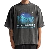 Shaka Wear Designer Tshirt - Faded Heavyweight Oversized Drop-Shoulder Boxy Tee for Men & Women