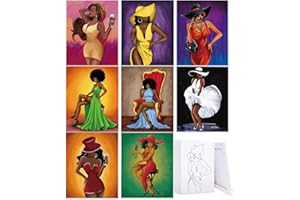 Nuberlic 8 Pack 8x10 Inch Pre Drawn Canvas for Painting for Adults Girls Sip and Paint Kit Party Supplies Favor Pre-Stretched Canvas Outline for Paint and Sip Birthday Mother's Day Gift