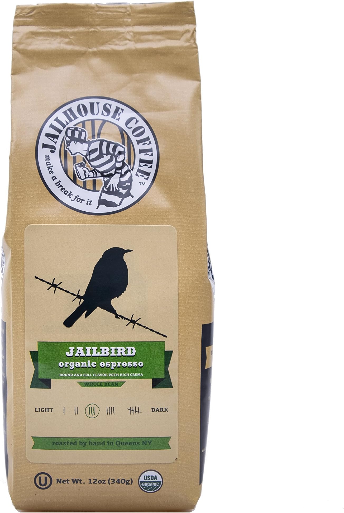 Jailhouse Coffee (1x12oz) (Jailbird Organic Espresso Whole Bean)