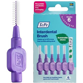 TePe Interdental Brush, Original, Yellow, 0.7mm/ISO 4, 8pcs, efficient Cleaning Between Teeth, Plaque Remover and Dental flosser for Small Gaps - View 8