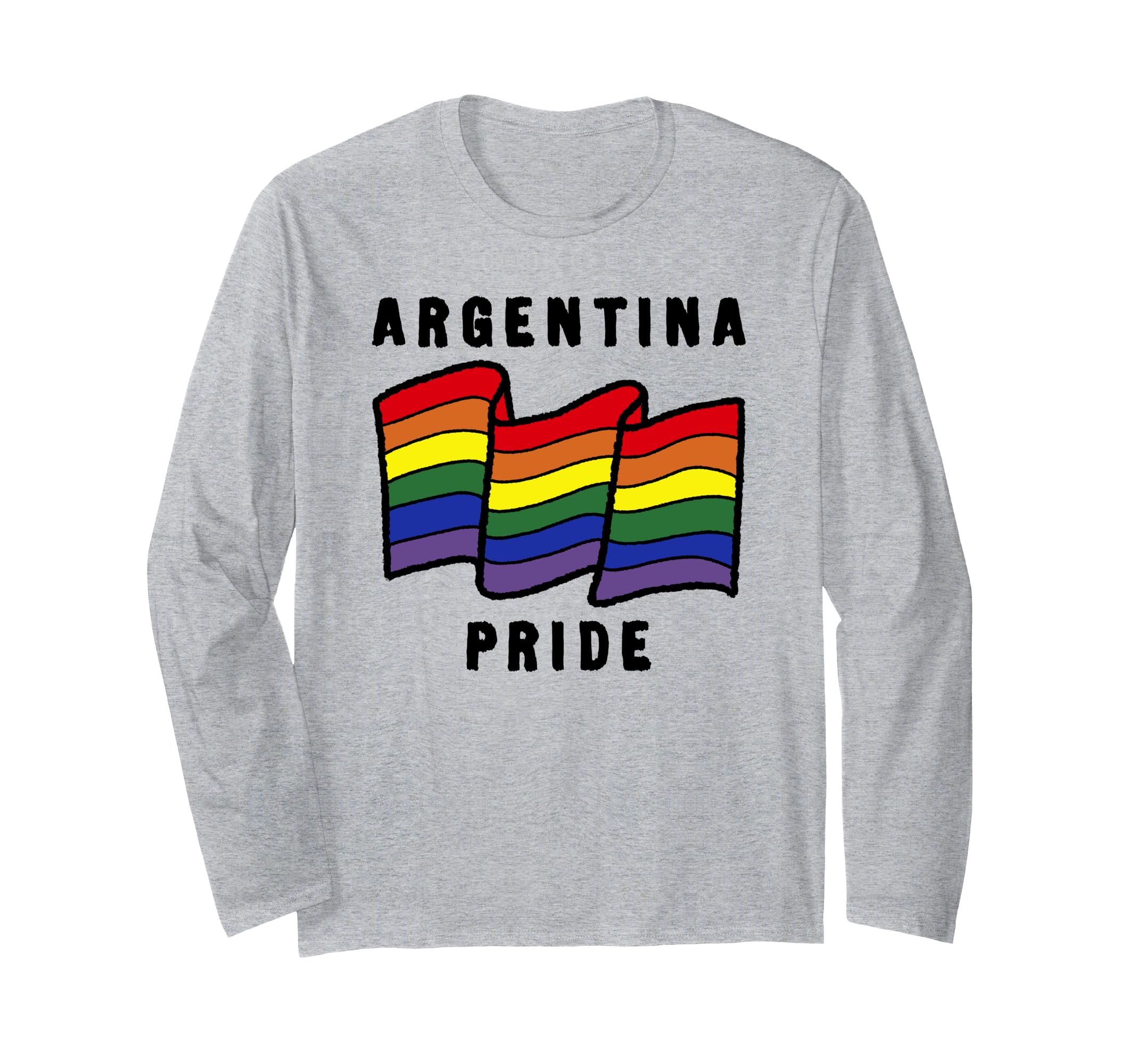 Fifth Sun Argentina Pride Sketched Flag Long Sleeve T-Shirt