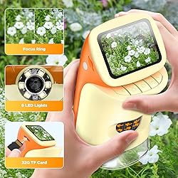 Microscope for Kids Pocket Portable 1000X 4K