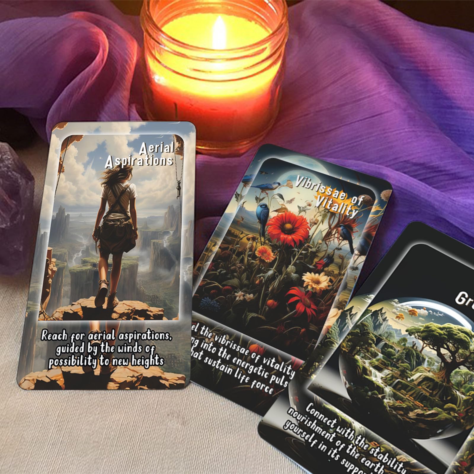 ZHQGYN Elemental Energy Oracle Cards: Harness The Power of Nature for Spiritual Guidance, Oracle Tarot Cards Readings for Beginners, clearing Life and karmic influences