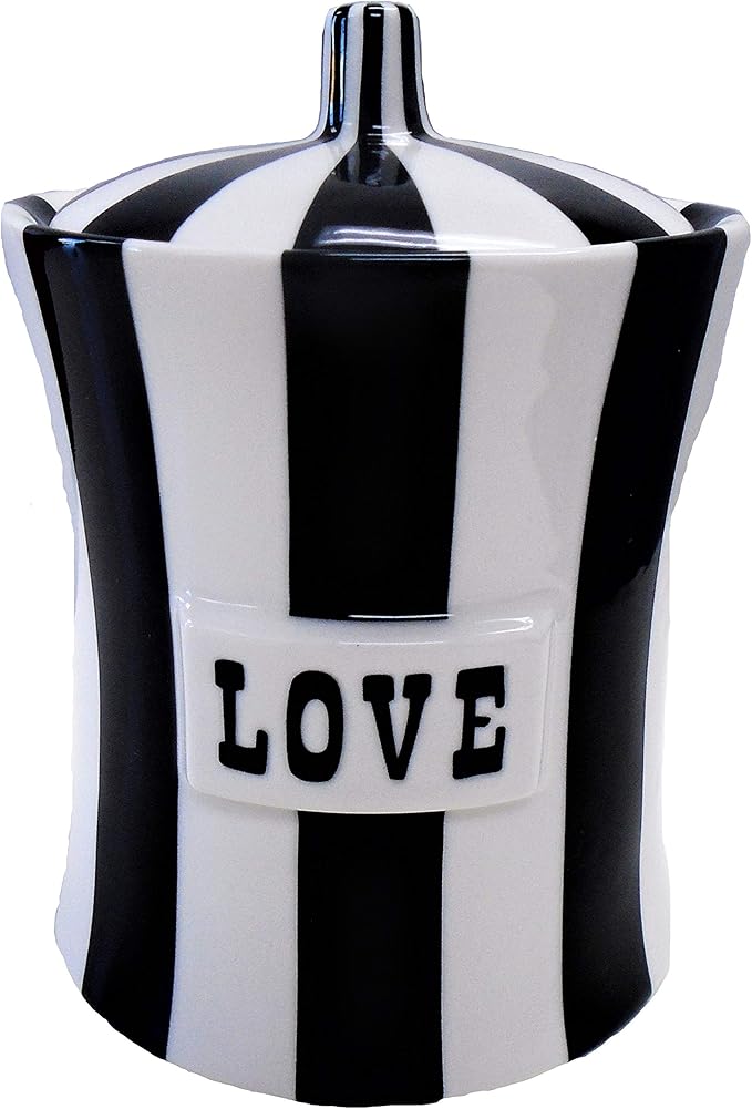 Jonathan Adler Vice Love Canister Black/ White Home