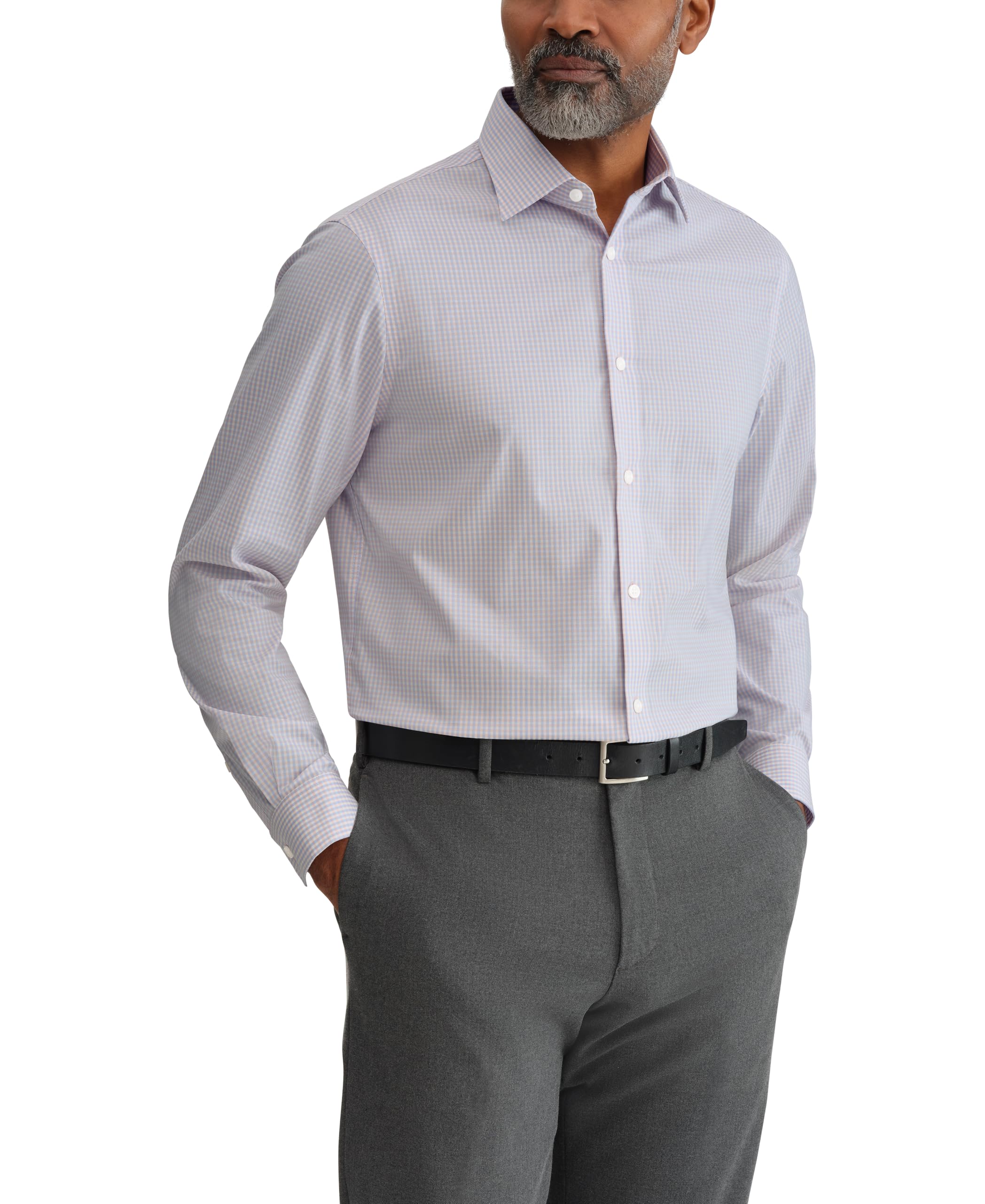 Michael Kors Men’s Dress Shirt Ultra Wrinkle Free Stretch Regular Fit