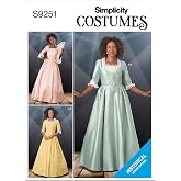 Misses' 18th Century Historical Costume Dress Sewing Pattern Kit, Code 9251