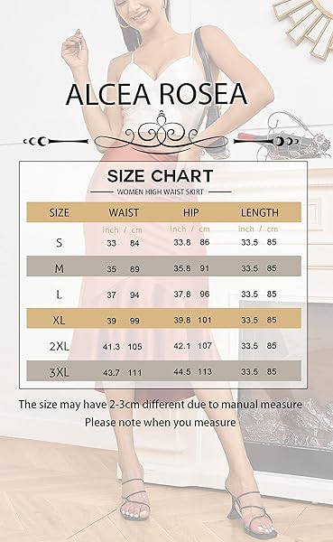 ALCEA ROSEA WOMENS SATIN HIGH WAISTED SILK A-LINE WEDDING ELEGANT ELASTIC MIDI SKIRT(CARAMEL,XL)
