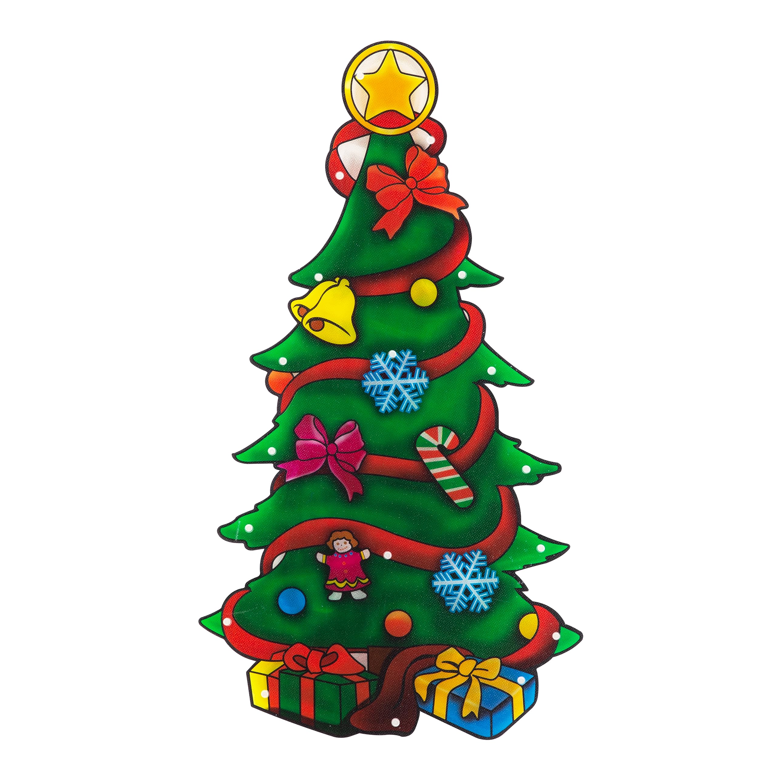 The Benross Christmas Workshop LED Christmas Tree Metallic Silhouette Light, Plastic