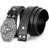 BELTROAD Cowboy Belts for Men Women Western Leather Buckle Belt Set Cowgirl Country Belt for Jeans Retro Christmas Gift Belt