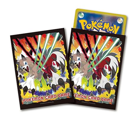 Pokemon Lycanroc Sun And Moon Character Card Deck Game Sleeves 64pc