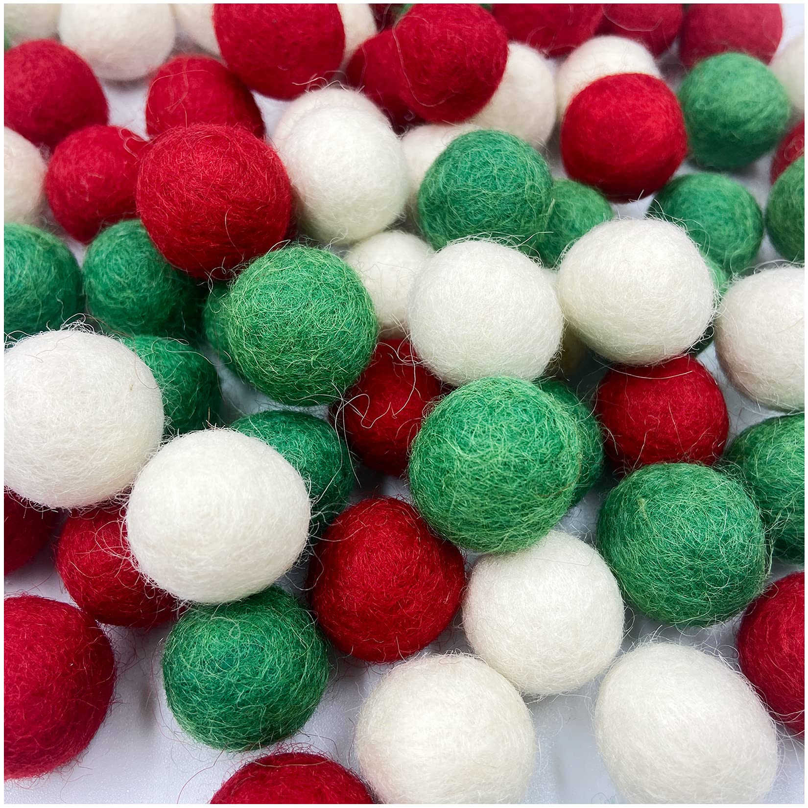 Felt Wool Ball 2 cm 80 Pieces Christmas Wool Ball Party Decor DIY Custom Felt Ball Home Decor Garland
