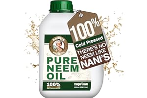 ZUPRIME Nani's Pure Neem Oil for Plants Concentrate - Dilute for Use as Organic Neem Oil Spray for Plants, Outdoor & Indoor Use - 100% Cold Pressed - Horticultural Enhanced Plant Health & Shine Need (34 oz)
