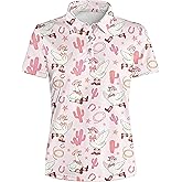 Womens Golf Polo Shirt Funny Golf Shirt for Women Short Sleeve Moisture Wicking Quick Dry Athletic Tennis Tops Golf Outfits