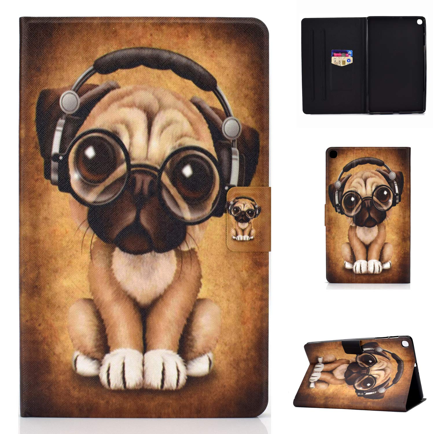 Lspcase Galaxy Tab S5e 10.5 Inch Case PU Leather Cover Flip Stand Tablet Protector With Auto Sleep/Wake Function and Card Slots For Samsung Galaxy Tab S5e 10.5 SM-T720 / T725 Puppy