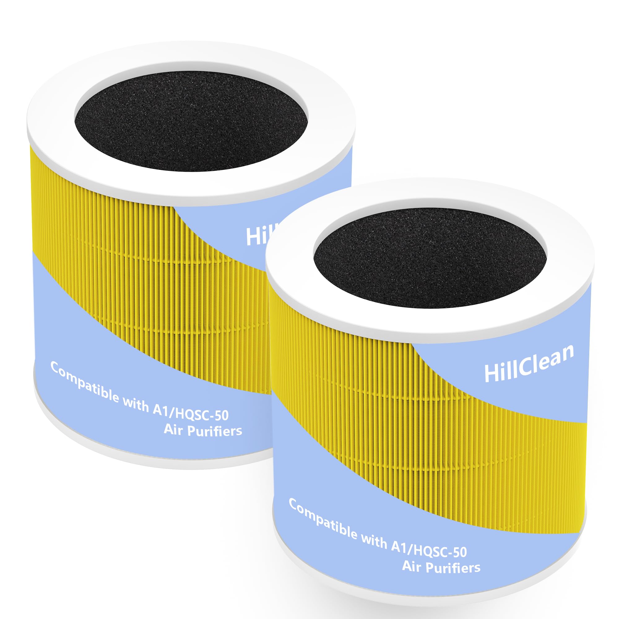 Photo 1 of 2 Pack A1 Replacement Filter Compatible with VEWIOR Air Purifier HQSC-50 HQKJ-80, H13 True HEPA Air Cleaner Filter Replacement(Pet Care)