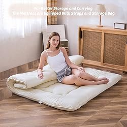 MAXYOYO Japanese Floor Futon Queen Size, Thicken