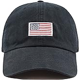 USA Flag & Embroidery Premium 100% Cotton Low Profile Adjustable Baseball Dad Cap