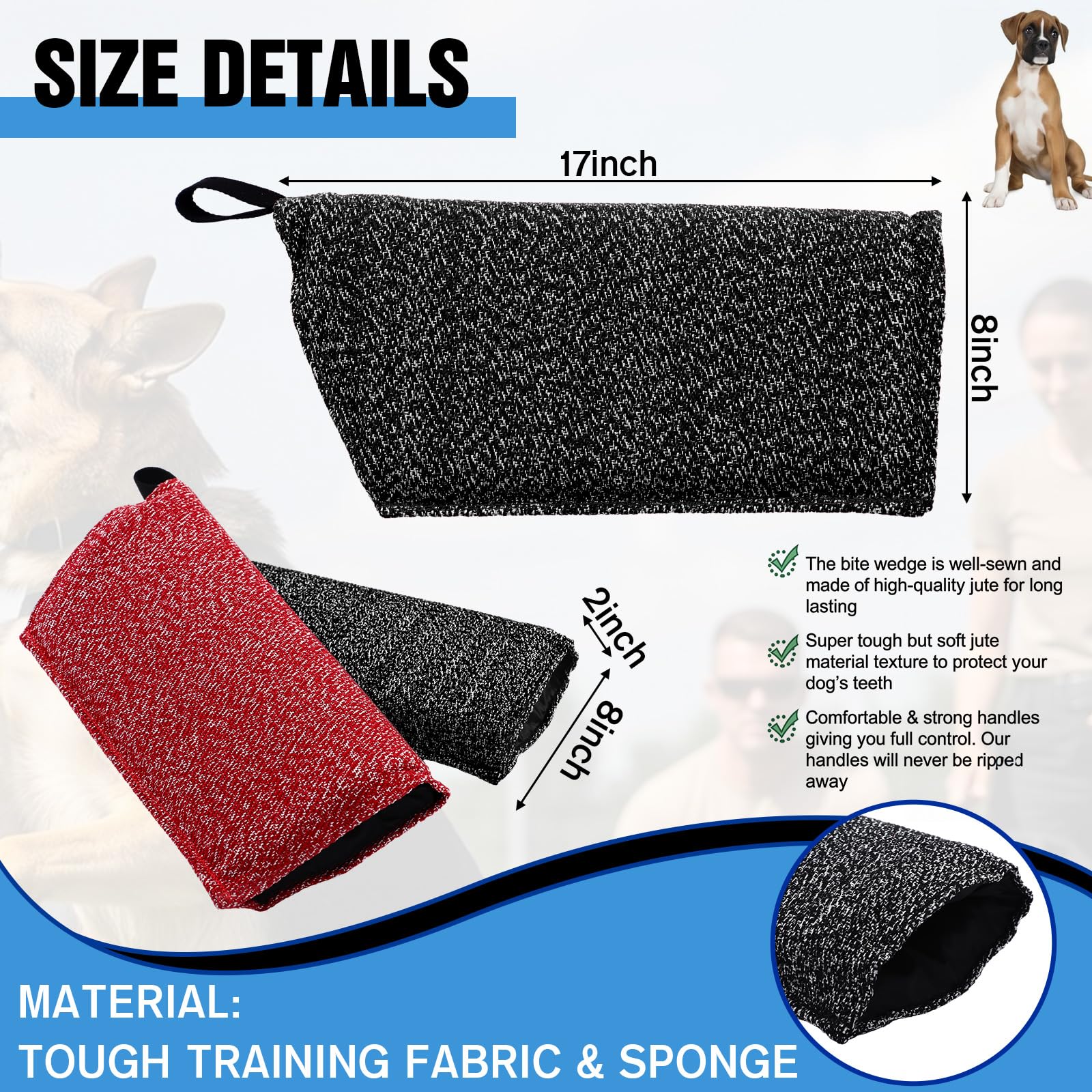 Condition photo showing New/Like New for tallew 2 pcs dog bite training sleeves arm protection dog bite sleeve professional training equipmen