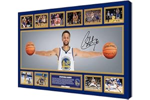 MENKARWHY Basketball Superstar Stephen Curry Signed Poster For Kids Fans Room Bedroom Wall Decor-Sports Star Posters Canvas Art Print Picture For Teen Boy Birthday Gifts