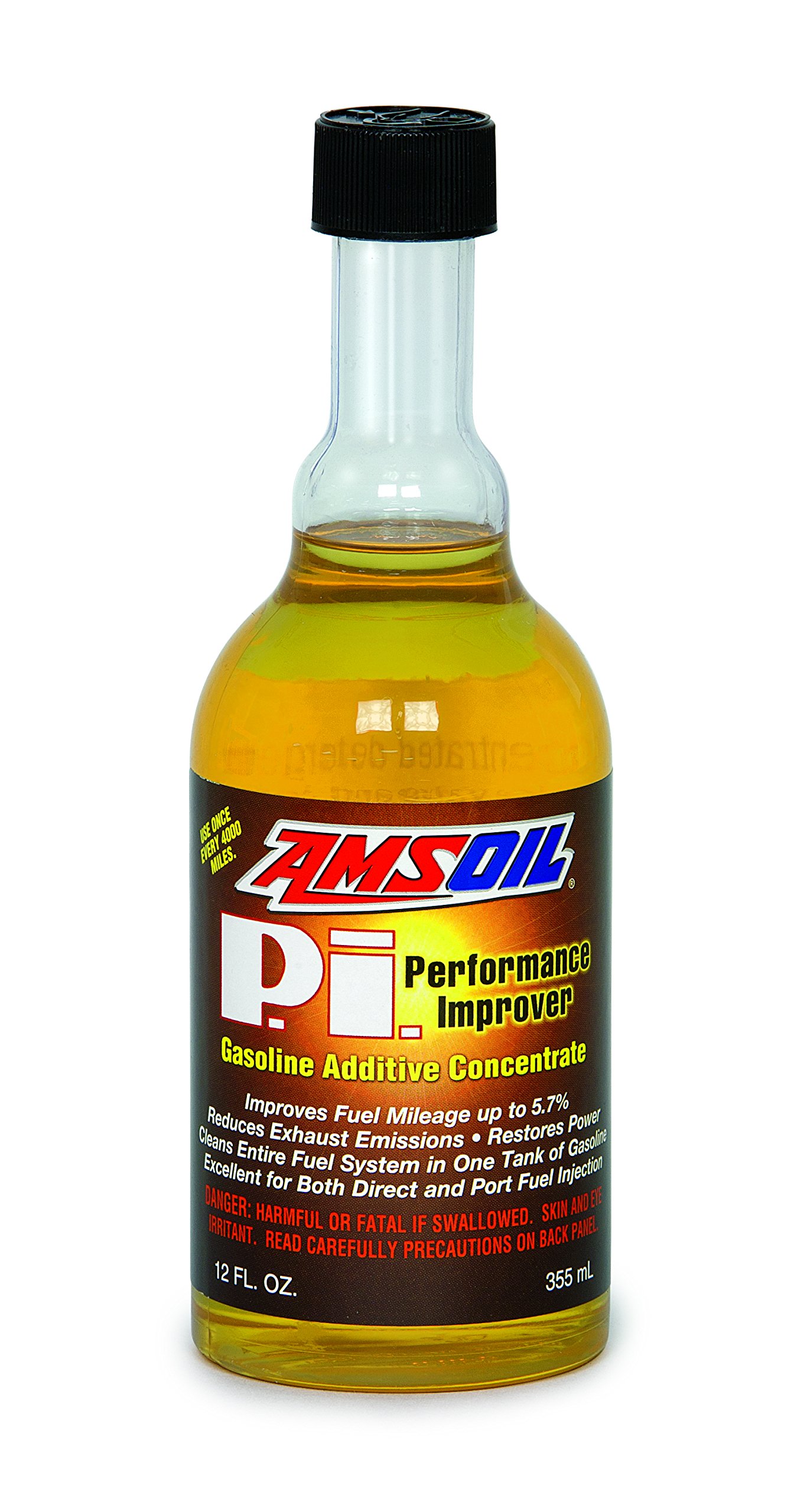 Amsoil APICN Performance Improver Gasoline Additive Bottle, 12 Oz