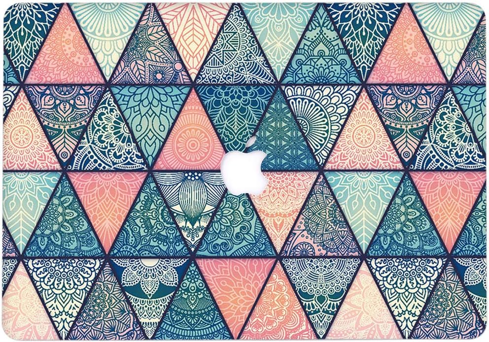 L2W Hard Case For Apple MacBook (Old) Air 13.3 Inch Model A1466/A1369 Laptop Computers Accessories Plastic Smooth Creative Pattern Design Print Protective Cover Shell,Triangle
